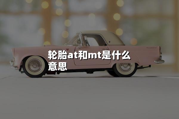 轮胎at和mt是什么意思