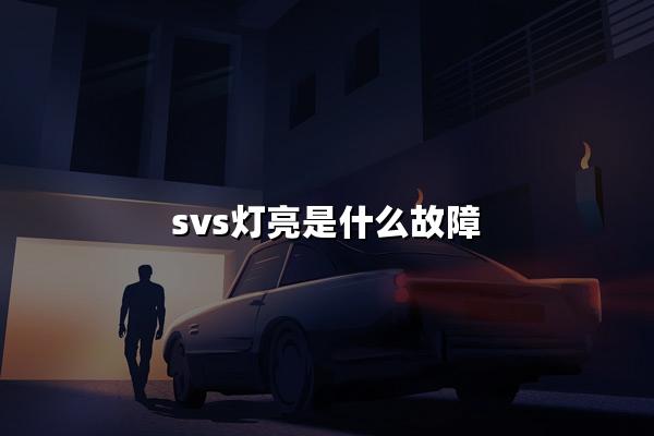 svs灯亮是什么故障